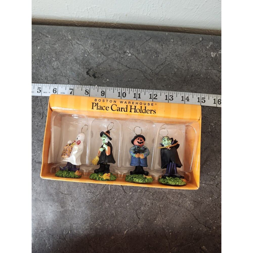 1999 Boston Warehouse Halloween Vintage Bobble Place Card‎ Holders RARE!!